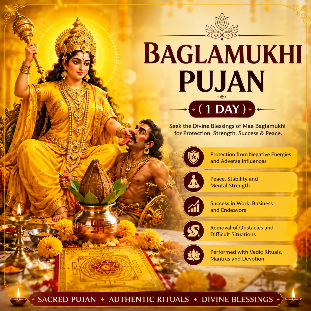 Baglamukhi Pujan ( 1 Day)